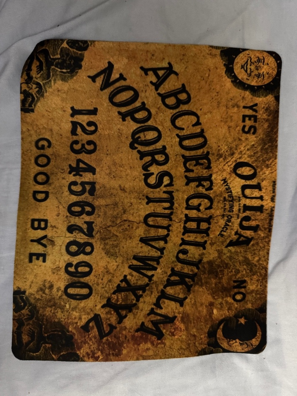 Ouija Board Style Decorative Game Mat - Brown